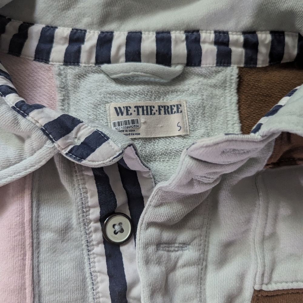RARE Free People We The Free American Dream Polo in Pink - Picture 8 of 16